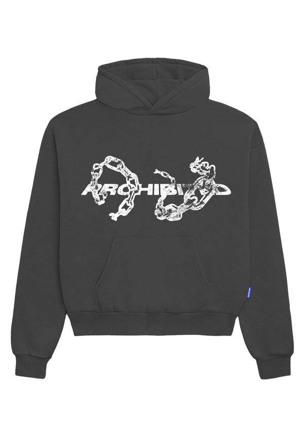 Prohibited Prohibited Суичър 'Chains'  антрацитно черно / бяло