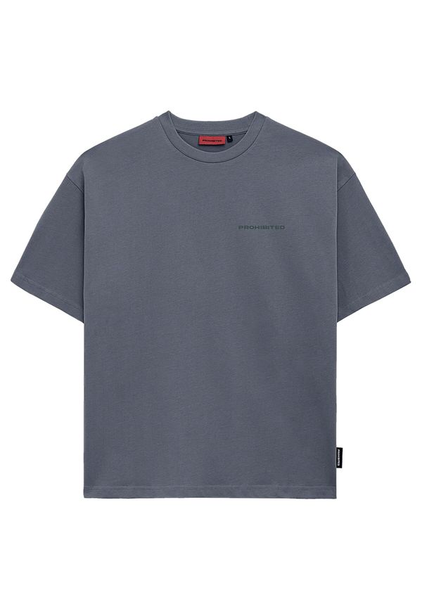 Prohibited Prohibited Тениска  гълъбово синьо / тъмнозелено