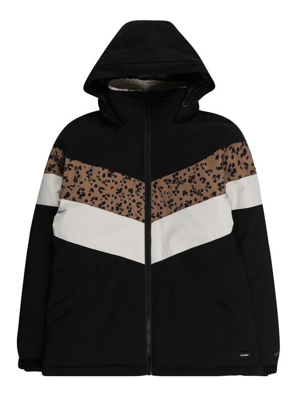 PROTEST PROTEST Спортно яке 'FUDGY'  кафяво / черно / бяло