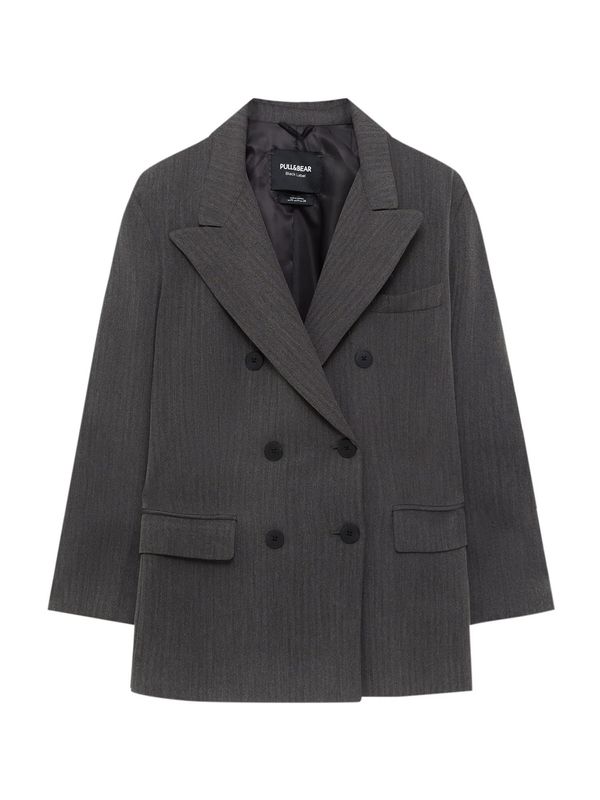 Pull&Bear Pull&Bear Блейзър  черен меланж