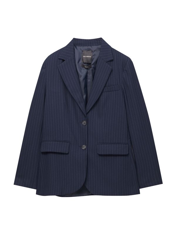 Pull&Bear Pull&Bear Блейзър  нейви синьо / бяло