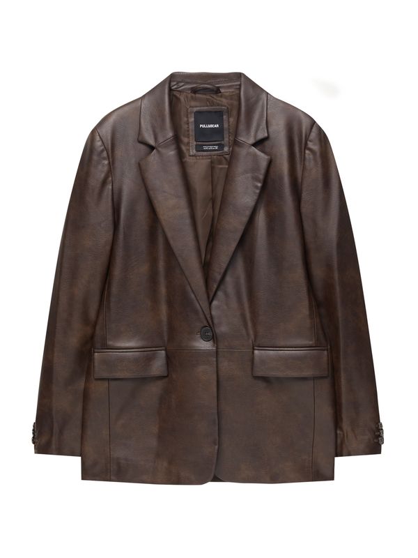 Pull&Bear Pull&Bear Блейзър  тъмнокафяво