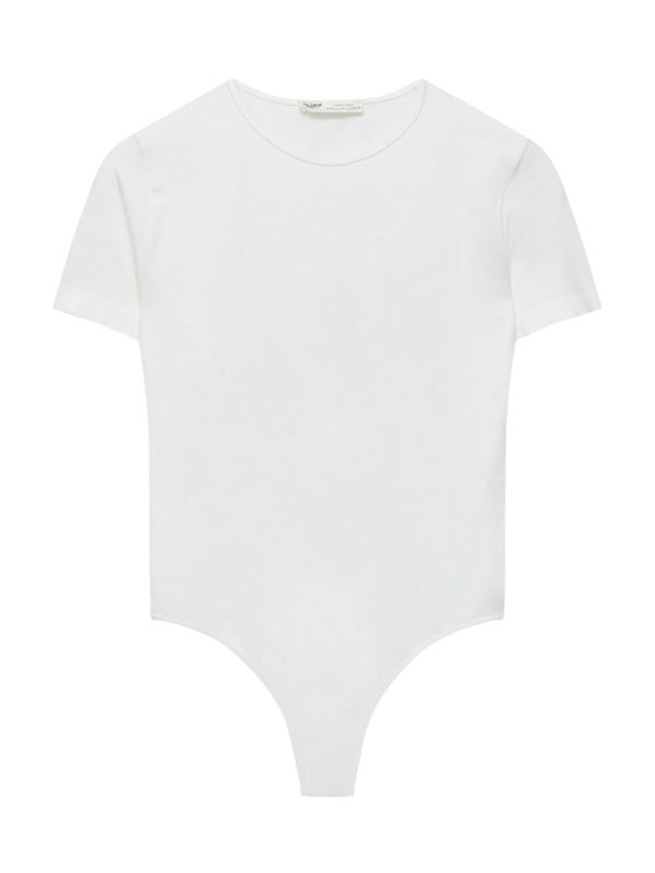 Pull&Bear Pull&Bear Блуза боди  мръсно бяло