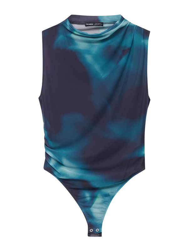 Pull&Bear Pull&Bear Блуза боди  синьо / аквамарин / тъмносиньо