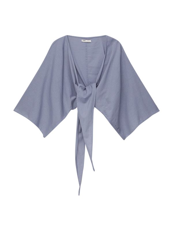 Pull&Bear Pull&Bear Блуза  гълъбово синьо