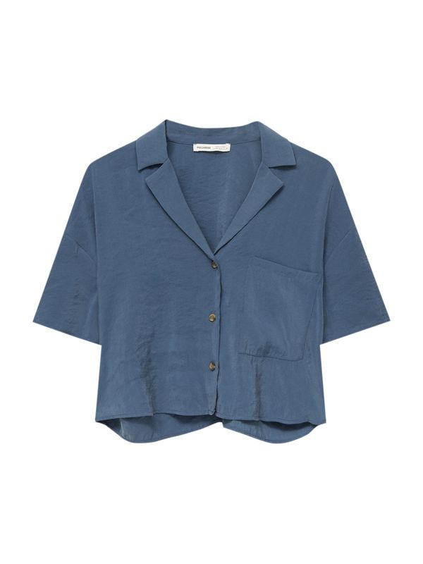 Pull&Bear Pull&Bear Блуза  гълъбово синьо