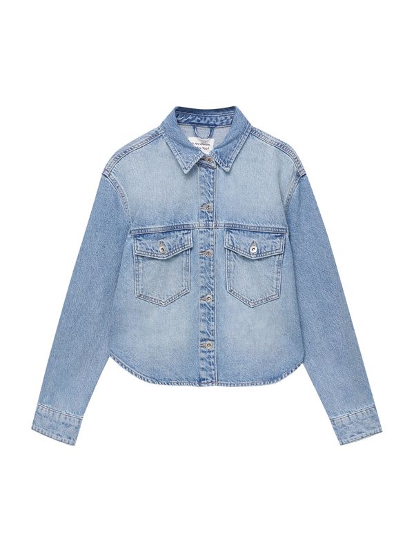 Pull&Bear Pull&Bear Блуза  син деним