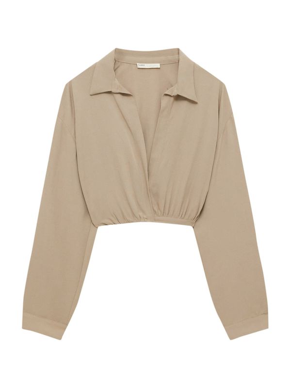 Pull&Bear Pull&Bear Блуза  светлокафяво