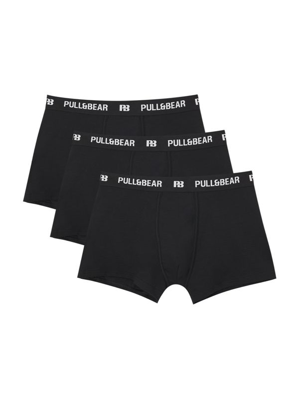 Pull&Bear Pull&Bear Боксерки  черно / мръсно бяло