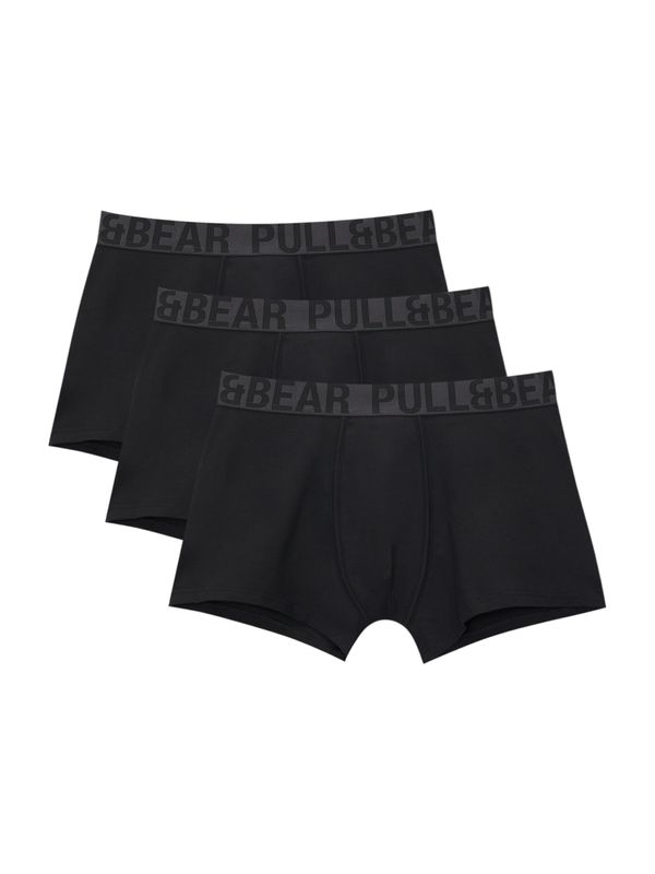 Pull&Bear Pull&Bear Боксерки  сиво / черно