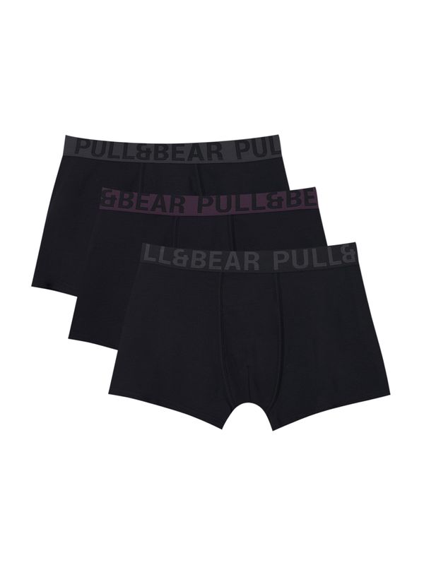 Pull&Bear Pull&Bear Боксерки  сиво / лилав / черно