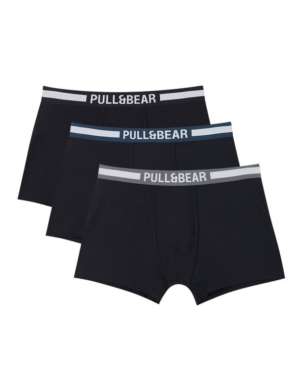 Pull&Bear Pull&Bear Боксерки  тъмносиньо / сиво / черно / бяло