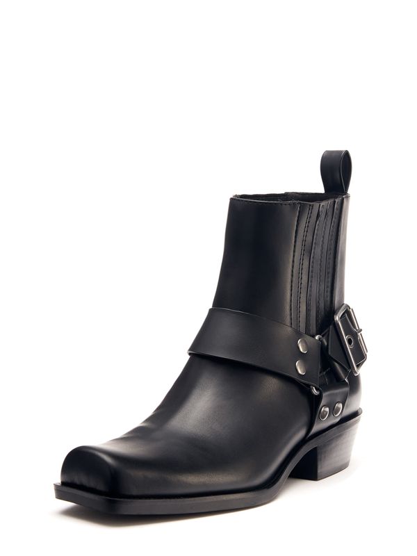 Pull&Bear Pull&Bear Боти  черно / сребърно