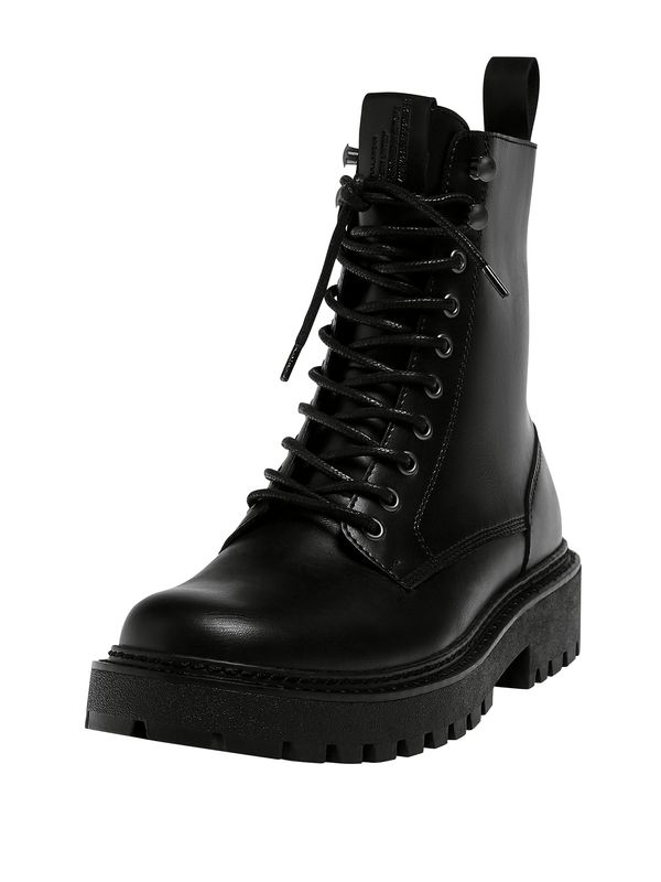 Pull&Bear Pull&Bear Боти с връзки  черно