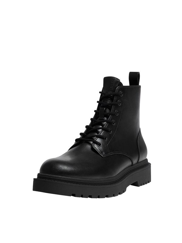 Pull&Bear Pull&Bear Боти с връзки  черно