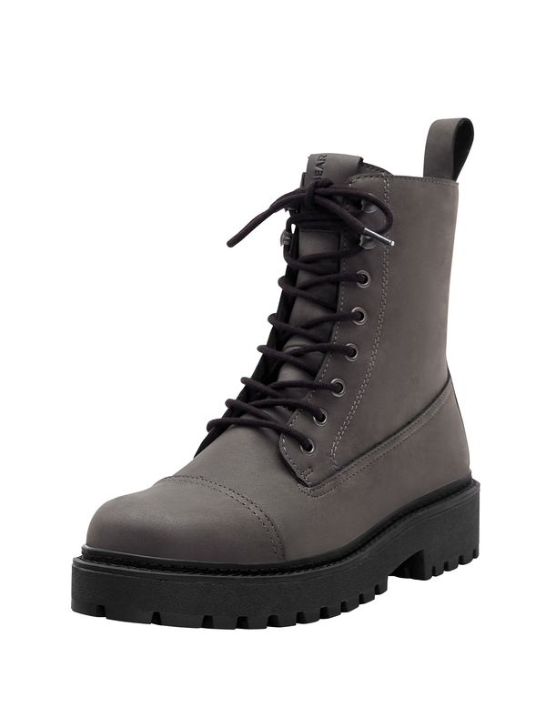 Pull&Bear Pull&Bear Боти с връзки  тъмносиво