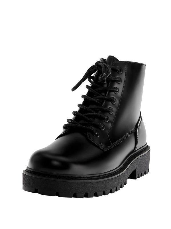 Pull&Bear Pull&Bear Ботуши с връзки  черно