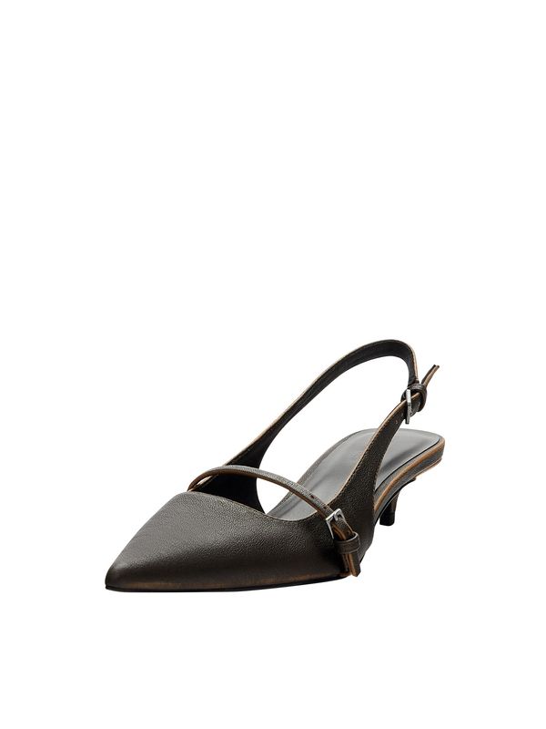 Pull&Bear Pull&Bear Дамски обувки на ток с отворена пета  коняк / тъмнокафяво