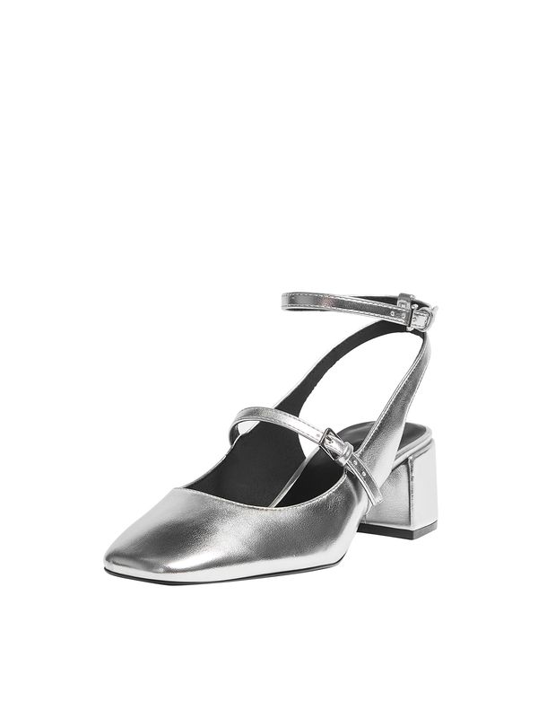 Pull&Bear Pull&Bear Дамски обувки на ток с отворена пета  сребърно