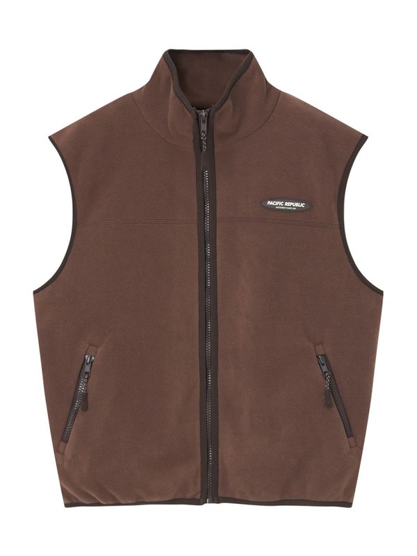 Pull&Bear Pull&Bear Елек  кафяво / мръсно бяло