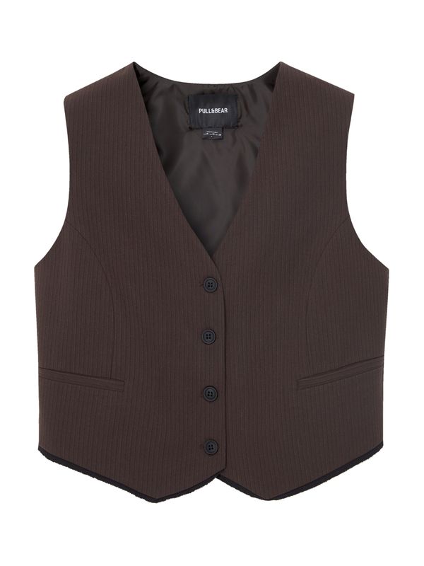 Pull&Bear Pull&Bear Елек  шоколад / тъмнокафяво