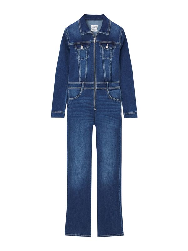 Pull&Bear Pull&Bear Гащеризон  син деним