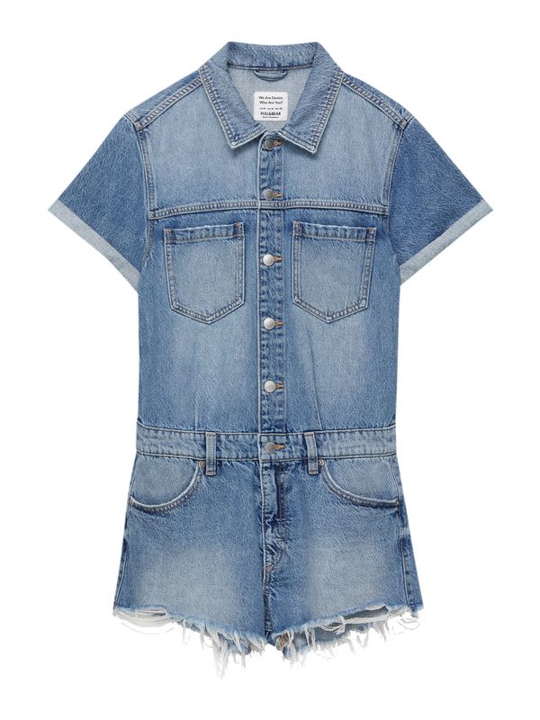 Pull&Bear Pull&Bear Гащеризон  син деним