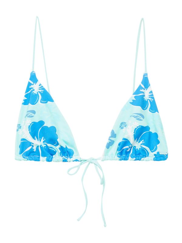 Pull&Bear Pull&Bear Горнище на бански  тюркоазен / небесносиньо / бяло