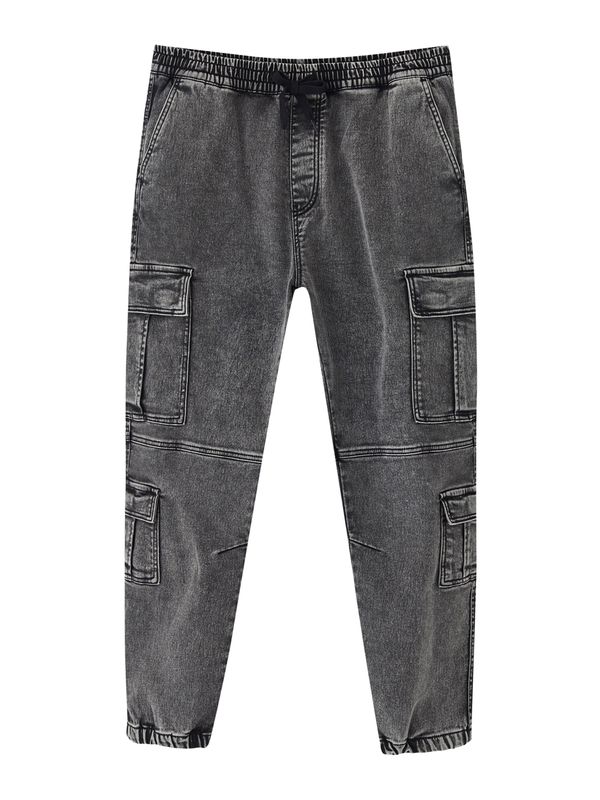 Pull&Bear Pull&Bear Карго дънки  графитено сиво