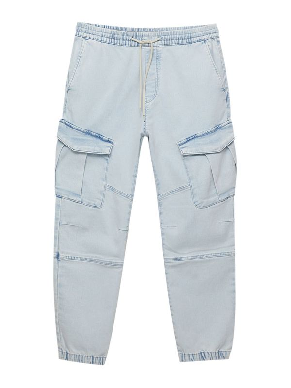 Pull&Bear Pull&Bear Карго дънки  светлосиньо