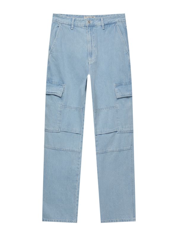 Pull&Bear Pull&Bear Карго дънки  светлосиньо