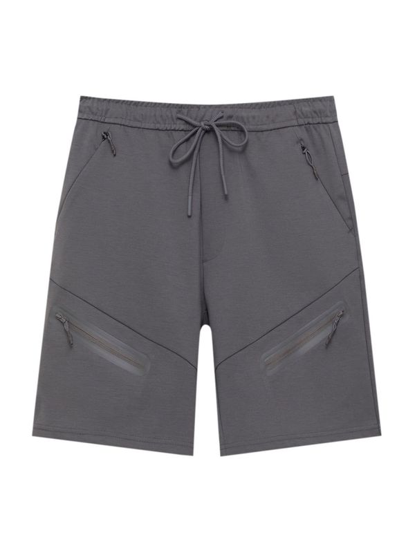 Pull&Bear Pull&Bear Карго панталон  антрацитно черно