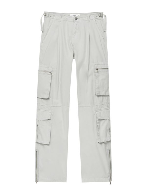 Pull&Bear Pull&Bear Карго панталон  светлосиво