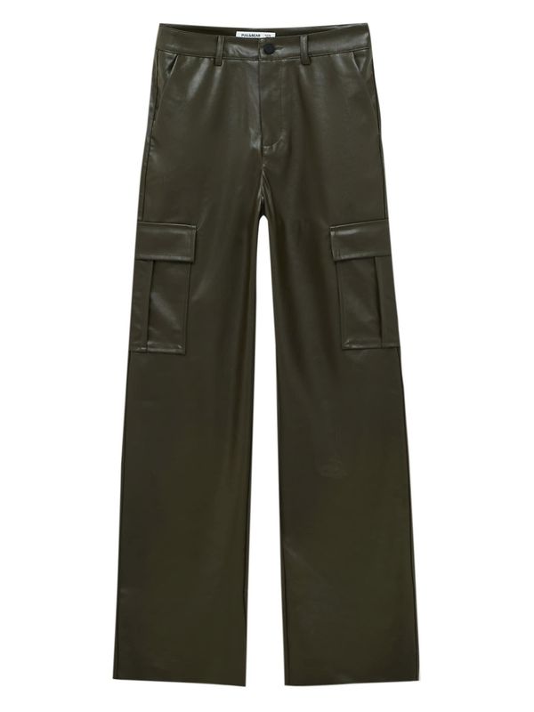 Pull&Bear Pull&Bear Карго панталон  тъмнозелено