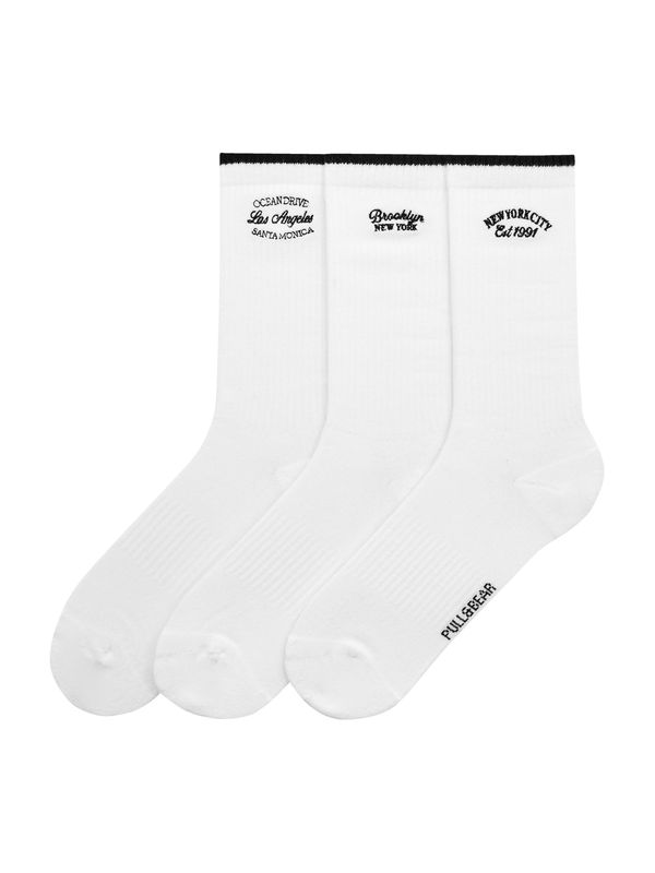 Pull&Bear Pull&Bear Къси чорапи  черно / бяло