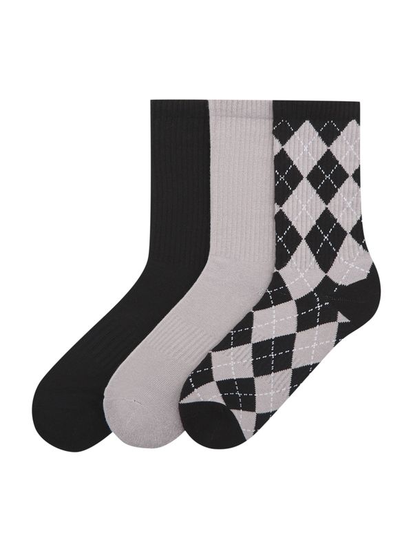 Pull&Bear Pull&Bear Къси чорапи  камък / черно / бяло