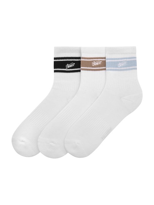 Pull&Bear Pull&Bear Къси чорапи  светлосиньо / кафяво / черно / бяло