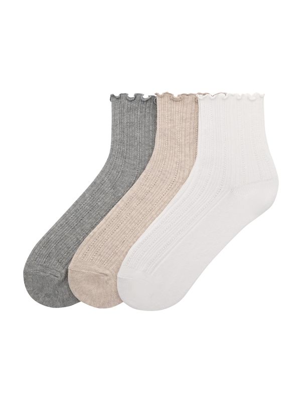 Pull&Bear Pull&Bear Къси чорапи  телесен цвят / сиво / бяло