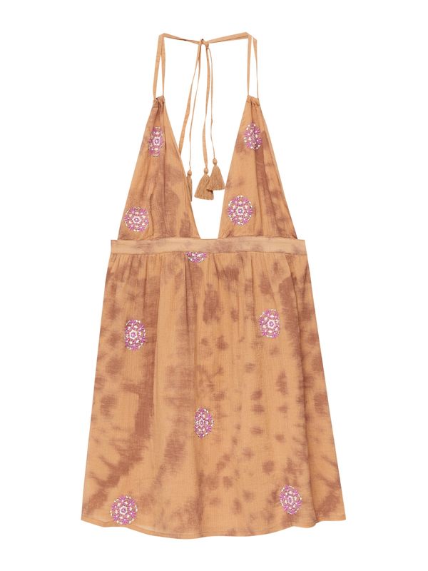 Pull&Bear Pull&Bear Лятна рокля  кафяво / светлокафяво / лилав / бяло