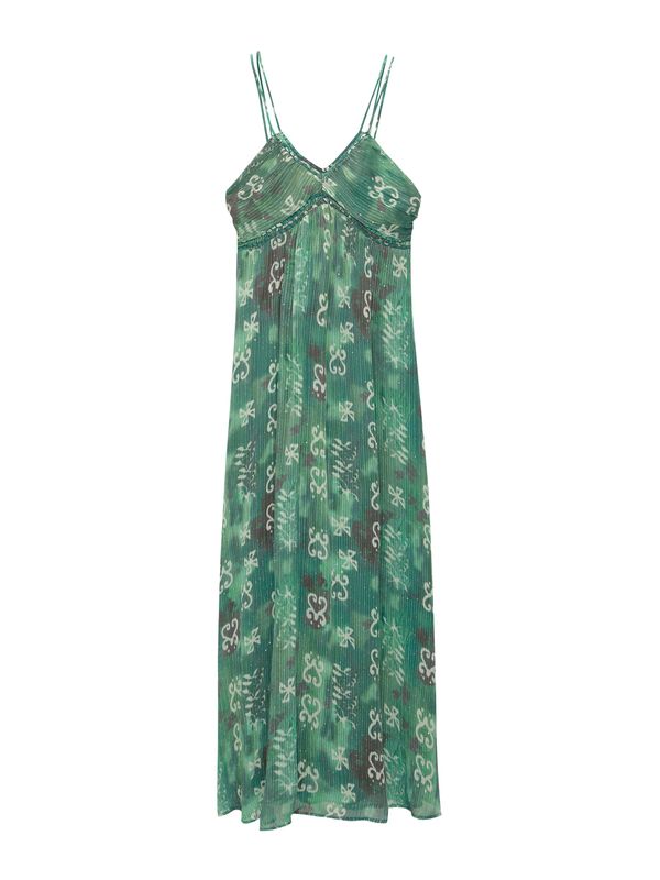 Pull&Bear Pull&Bear Лятна рокля  зелено / черно / бяло