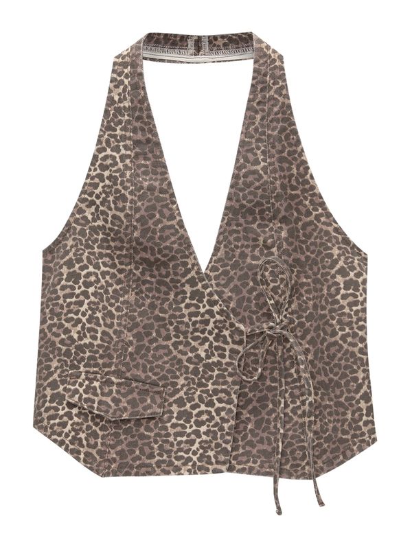 Pull&Bear Pull&Bear Мъжка елек за костюм  бежово / кафяво