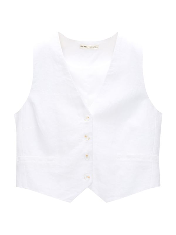 Pull&Bear Pull&Bear Мъжка елек за костюм  бяло