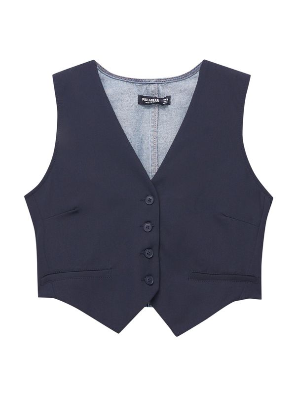 Pull&Bear Pull&Bear Мъжка елек за костюм  син деним / тъмносиньо