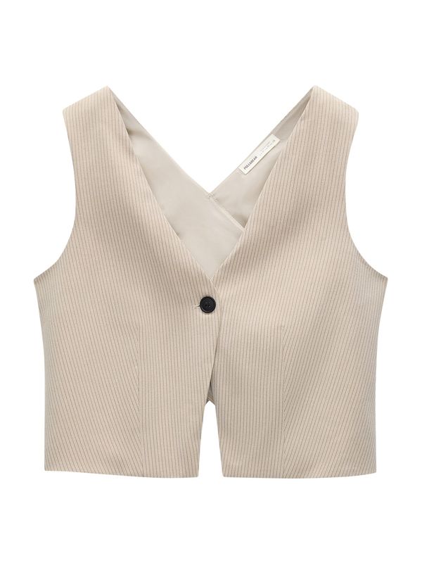 Pull&Bear Pull&Bear Мъжка елек за костюм  сиво / таупе сиво