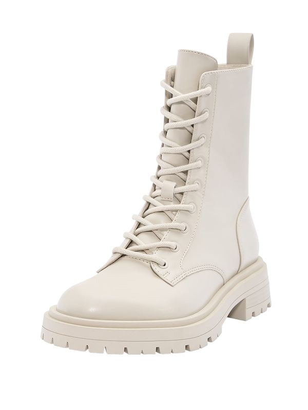 Pull&Bear Pull&Bear Ниски ботуши с връзки  кремаво