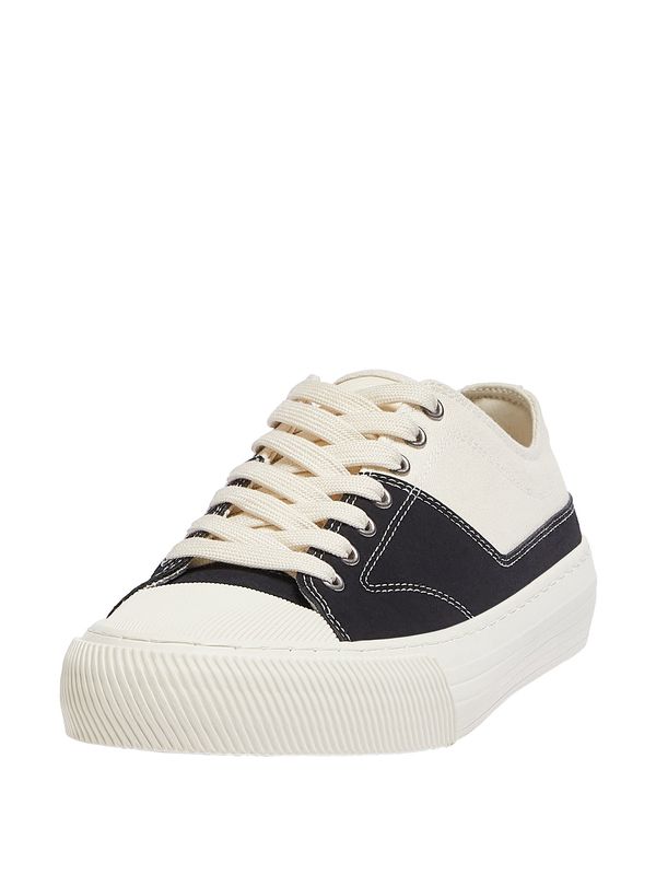 Pull&Bear Pull&Bear Ниски маратонки  черно / бяло