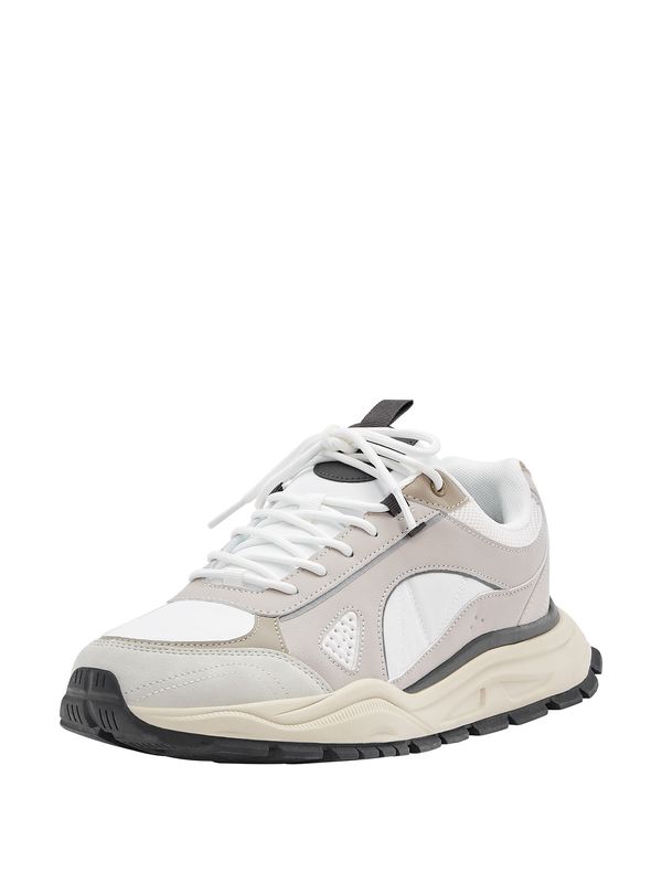 Pull&Bear Pull&Bear Ниски маратонки  светлобежово / светлосиво / черно / бяло