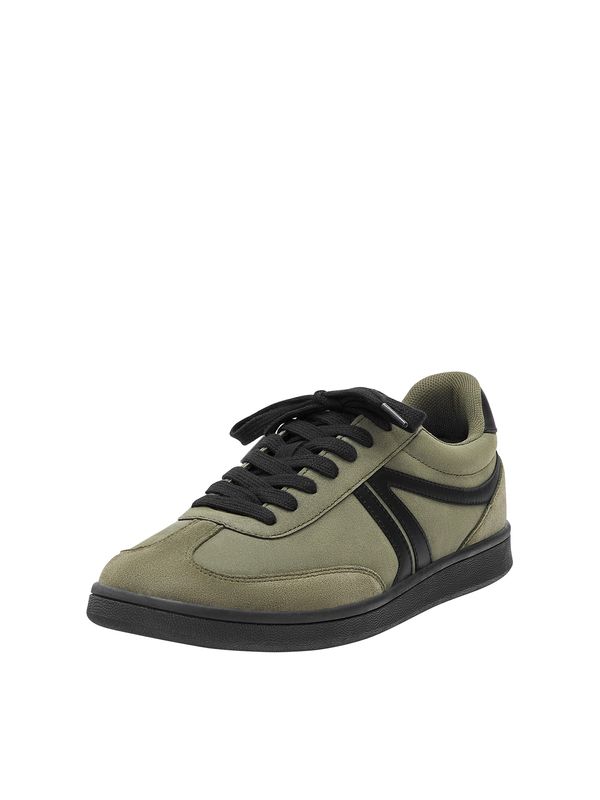 Pull&Bear Pull&Bear Ниски маратонки  зелено / черно