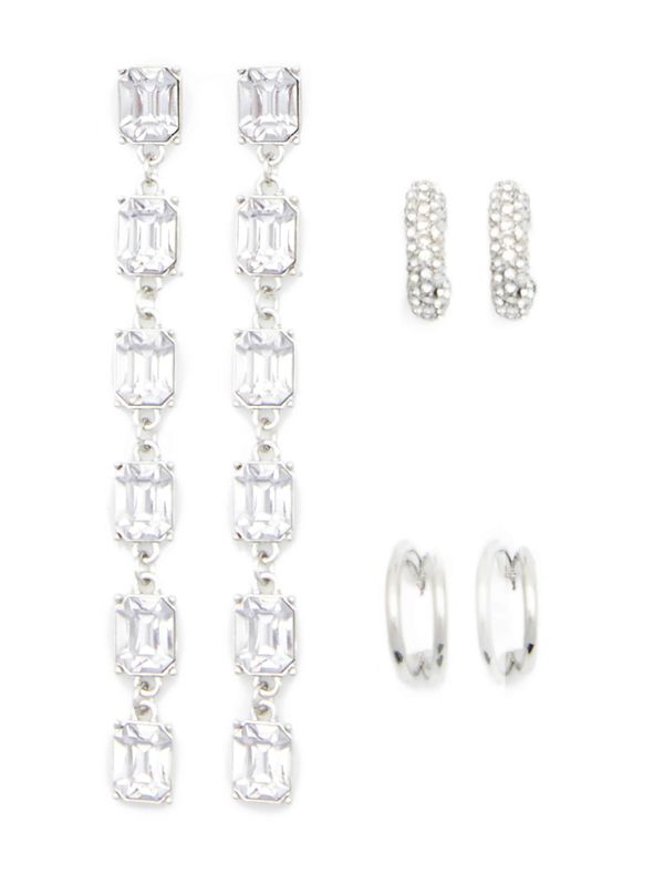 Pull&Bear Pull&Bear Обеци  сребърно / прозрачно