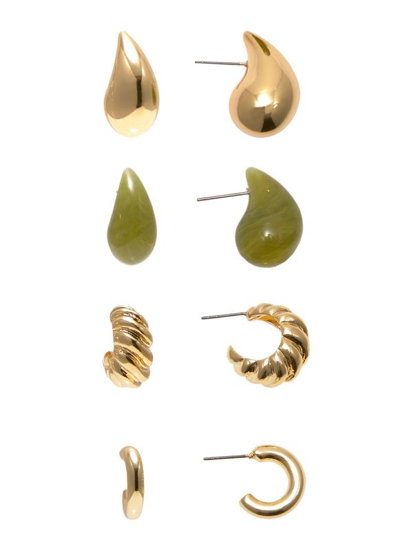 Pull&Bear Pull&Bear Обеци  злато / каки